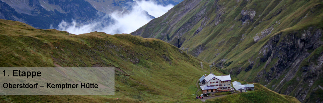 1. Etappe: Oberstdorf – Kemptener Hütte