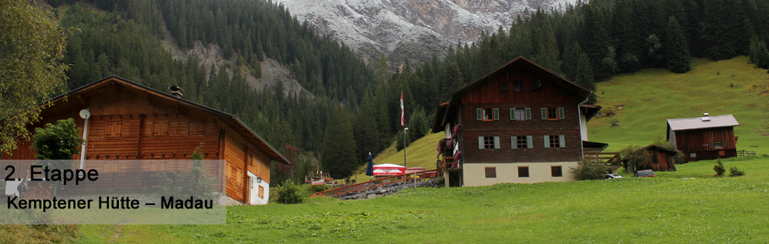 2. Etappe: Kemptener Hütte – Madau